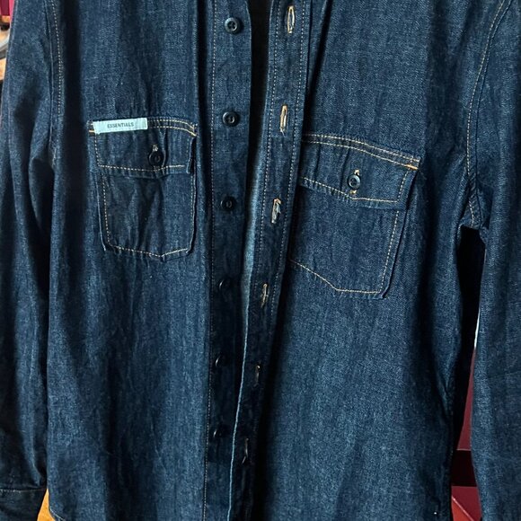 Non-stretch Raw/Selvedge Denim Button Up Shirt - Picture 2 of 9